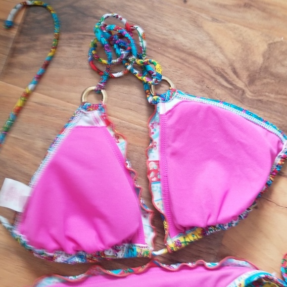 Xhilaration Rainbow Paisley Patchwork Bikini - Picture 5 of 8